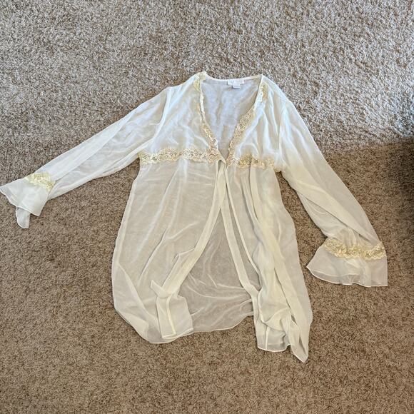 Lace Robe Tie Up - Picture 1 of 2